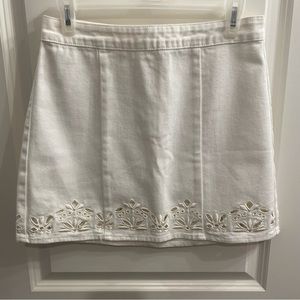 White Denim Skirt